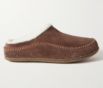 Lanner Ridge Slippers aus Veloursleder mit Futter aus Shearling-Imitat