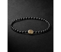 Gold, Onyx and Glass Beaded Bracelet