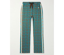 Symphony Jogginghose aus Biobaumwolle mit geradem Bein und Jacquard-Strick