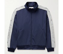 Trainingsjacke aus technischem Jersey mit Verzierungen und Streifen