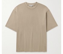 Extorr T-Shirt aus Baumwoll-Jersey mit Logoapplikation in Stückfärbung