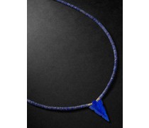 Kette mit Zierperlen aus Lapis Lazuli, Details aus Gold und Diamant