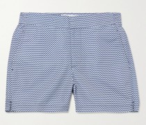 Mittellange Badeshorts mit Print