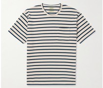 Oversized-T-Shirt aus gestreiftem Baumwoll-Jersey