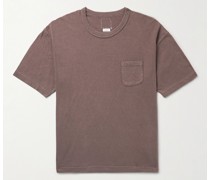 Jumbo T-Shirt aus Baumwoll-Jersey in Stückfärbung und Distressed-Optik