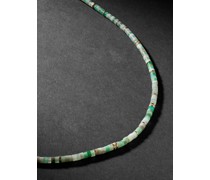 Tuscon Kette aus Kordel mit Details aus Gold, Chrysoprasen und Diamanten