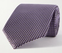 Krawatte aus Seide mit Streifen, 8 cm