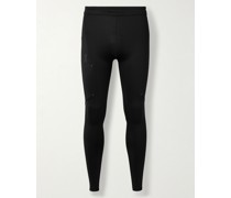 Performance Sport-Leggings aus recyceltem Stretch-Jersey mit Logoprint