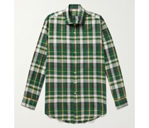 Checked Cotton and Ramie-Blend Shirt