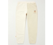Split Crest Jogginghose aus Baumwoll-Jersey mit Logostickerei in zwei Farbtönen