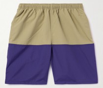 Gerade geschnittene Shorts aus Shell in Colour-Block-Optik