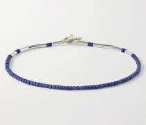 Kiran Sterling Silver Lapis Lazuli Beaded Bracelet