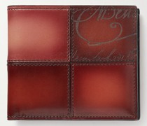 Makore Neo Scritto aufklappbares Portemonnaie aus Venezia-Leder mit Ziernähten
