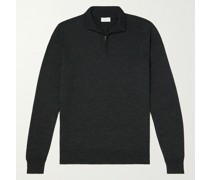 Sweatshirt aus Baumwoll-Jersey mit kurzem Reißverschluss