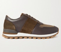 Sneakers aus Leder und Veloursleder