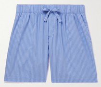 Gestreifte Pyjama-Shorts aus Biobaumwollpopeline
