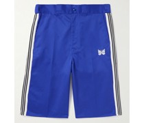 Weit geschnittene Shorts aus Twill mit Webband und Stickerei
