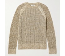 Pullover aus einer Baumwollmischung in Lochstrick