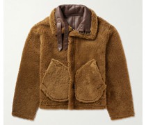 Wendbare Jacke aus Shearling mit Futter aus Veloursleder