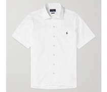 Logo-Embroidered Cotton-Poplin Shirt
