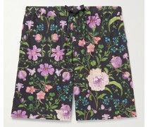 Persephone Floral-Print Organic Cotton-Poplin Pyjama Shorts