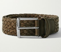 Geflochtener Ledergürtel, 3,5 cm