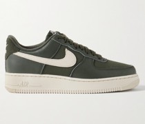 Air Force 1 '07 Sneakers aus vollnarbigem Leder und Canvas mit Velourslederbesatz