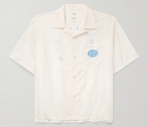 Crosby Hemd aus Seide mit Logoprint und wandelbarem Kragen