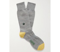 + GOHEMP Socken aus Rippstrick mit Stickerei