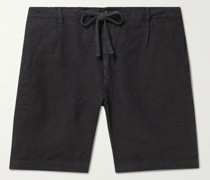 Tank schmal geschnittene Shorts mit Kordelzugbund aus Leinen