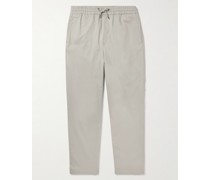 Tapered Lyocell-Blend Twill Drawstring Trousers