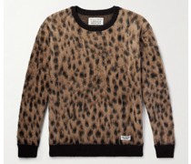 Pullover aus Jacquard-Strick mit Leopardenmuster