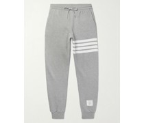 Tapered Striped Loopback Cotton-Jersey Sweatpants
