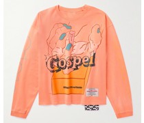 Gospel Oberteil aus Baumwoll-Jersey mit Logoprint und Applikation
