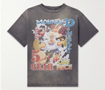 + One Piece T-Shirt aus Baumwoll-Jersey mit Print in Distressed-Optik
