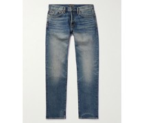 Schmal geschnittene Jeans aus Selvedge Denim