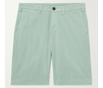 Gerade geschnittene Bermudashorts aus Twill aus einer Baumwollmischung