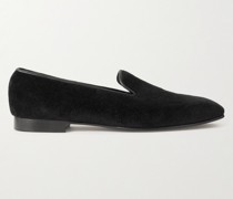 Windsor Leather-Trimmed Cashmere Loafers