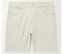 Traveler Straight-Leg Linen-Blend Shorts