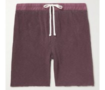 Shorts mit Kordelzugbund mit geradem Bein und Popeline-Besatz aus Supima®-Baumwoll-Jersey