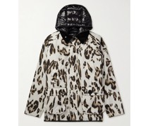 + Barbour 1952 Leopard-Print Shell Hooded Down Jacket