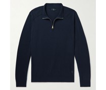 Pullover aus Wolle mit kurzem Reißverschluss