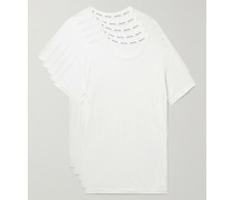 Set aus fünf T-Shirts aus Baumwoll-Jersey