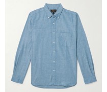 Hemd aus Baumwoll-Chambray mit Button-Down-Kragen