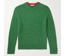 Pilly Pullover aus einer Merinowollmischung in Zopfstrick