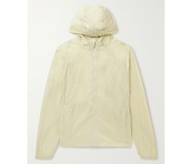 Kapuzenjacke aus Nylon in Knitteroptik