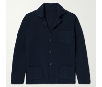 Slim-Fit Textured Wool and Cashmere-Blend Cardigan