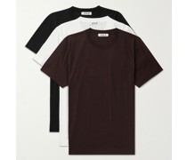 Set aus drei T-Shirts aus Jersey aus einer Mischung aus Lyocell und Pima-Baumwolle