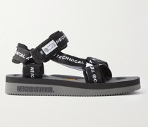 + Neighborhood Depa-V2 Sandalen aus Jacquard mit Logomuster