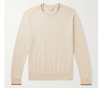 Zweifarbiger Pullover aus Baumwolle